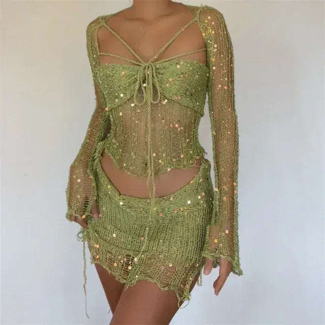 Sequin Knit Party Dress