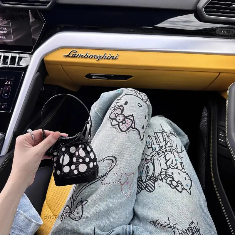 Diamond Hello Kitty Graffiti Jeans