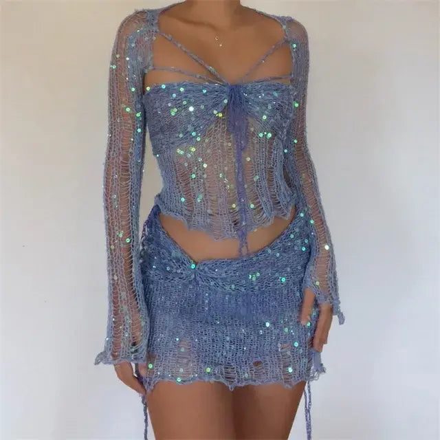 Sequin Knit Party Dress