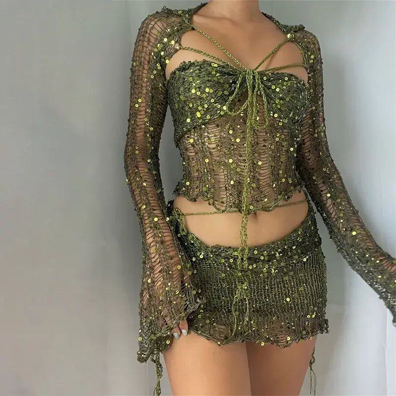 Sequin Knit Party Dress