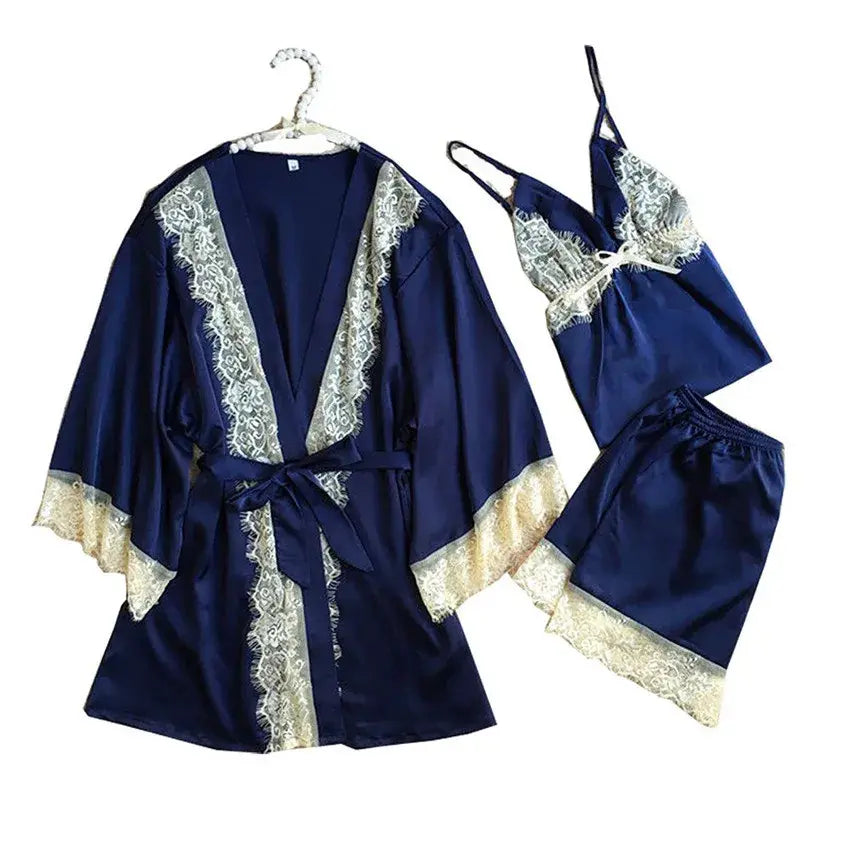 Lace Satin Pajamas Sets