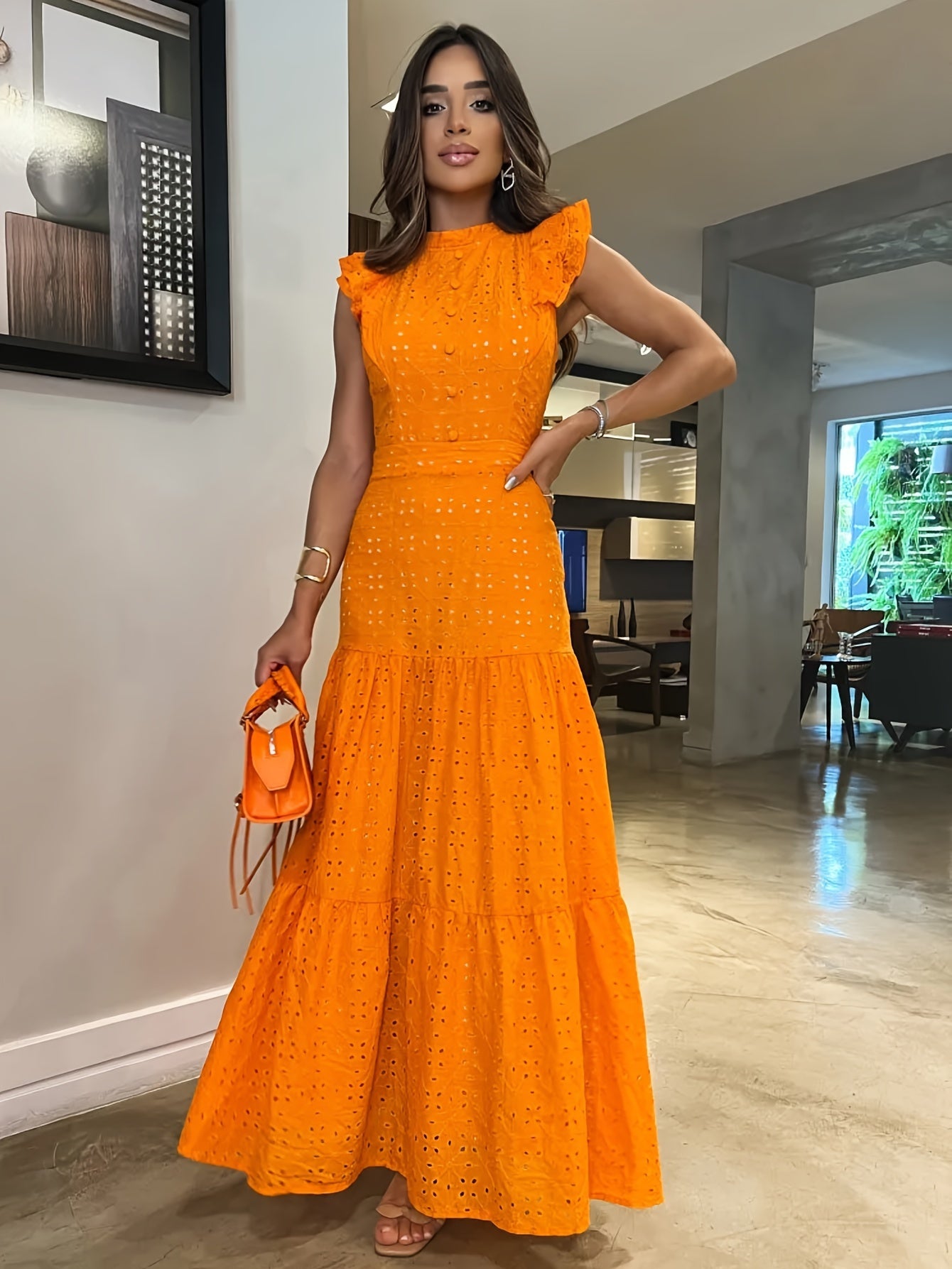 Elegant Flutter Maxi Dress