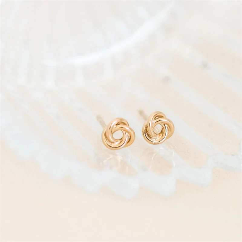 Eternal Love Knot Studs – 14K Gold Filled Elegance