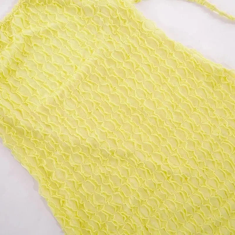 Summertime Textured Strap Maxi Dress