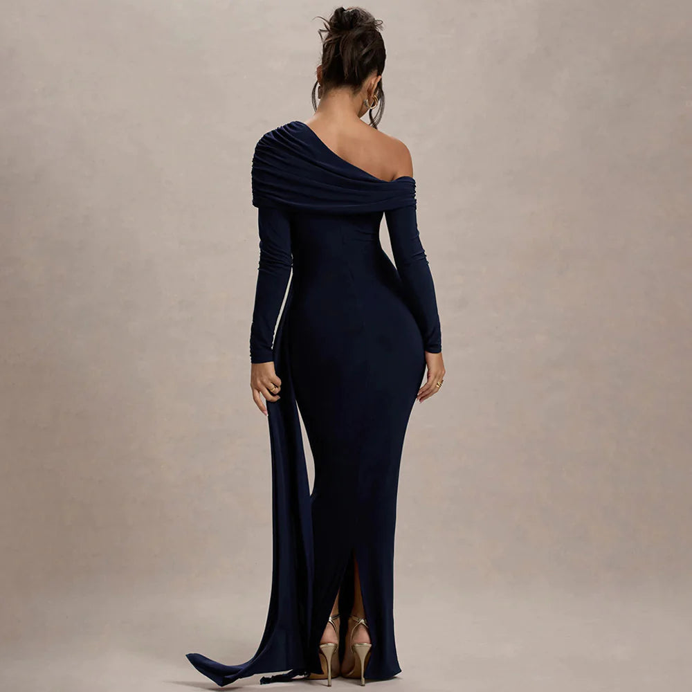Pleated Ribbon Sheath Dress