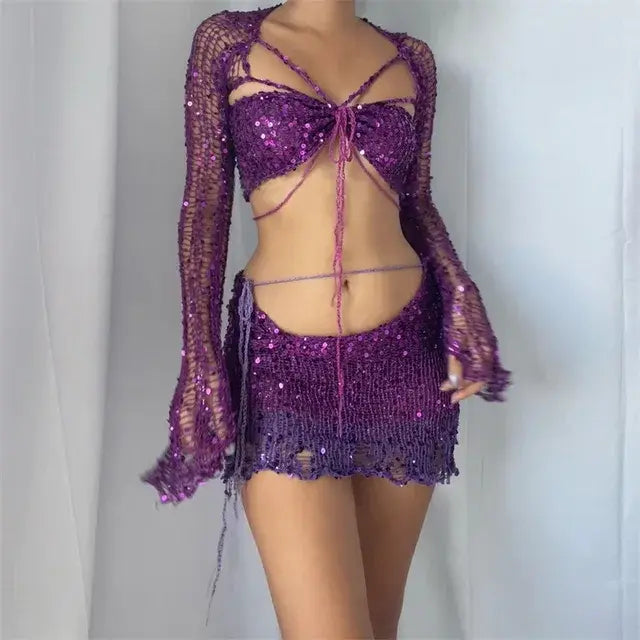 Sequin Knit Party Dress