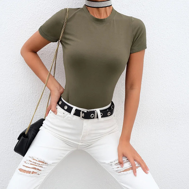 Black and White Short Sleeve Bodysuit
