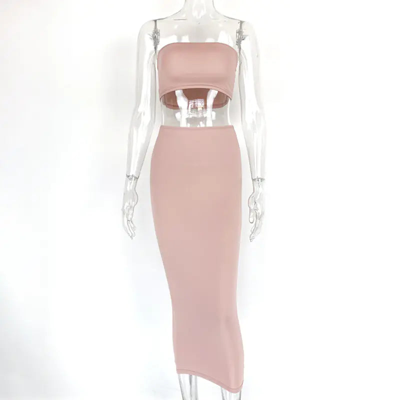 2022 Women's Street Style Sexy Crop Top Two-Piece Set