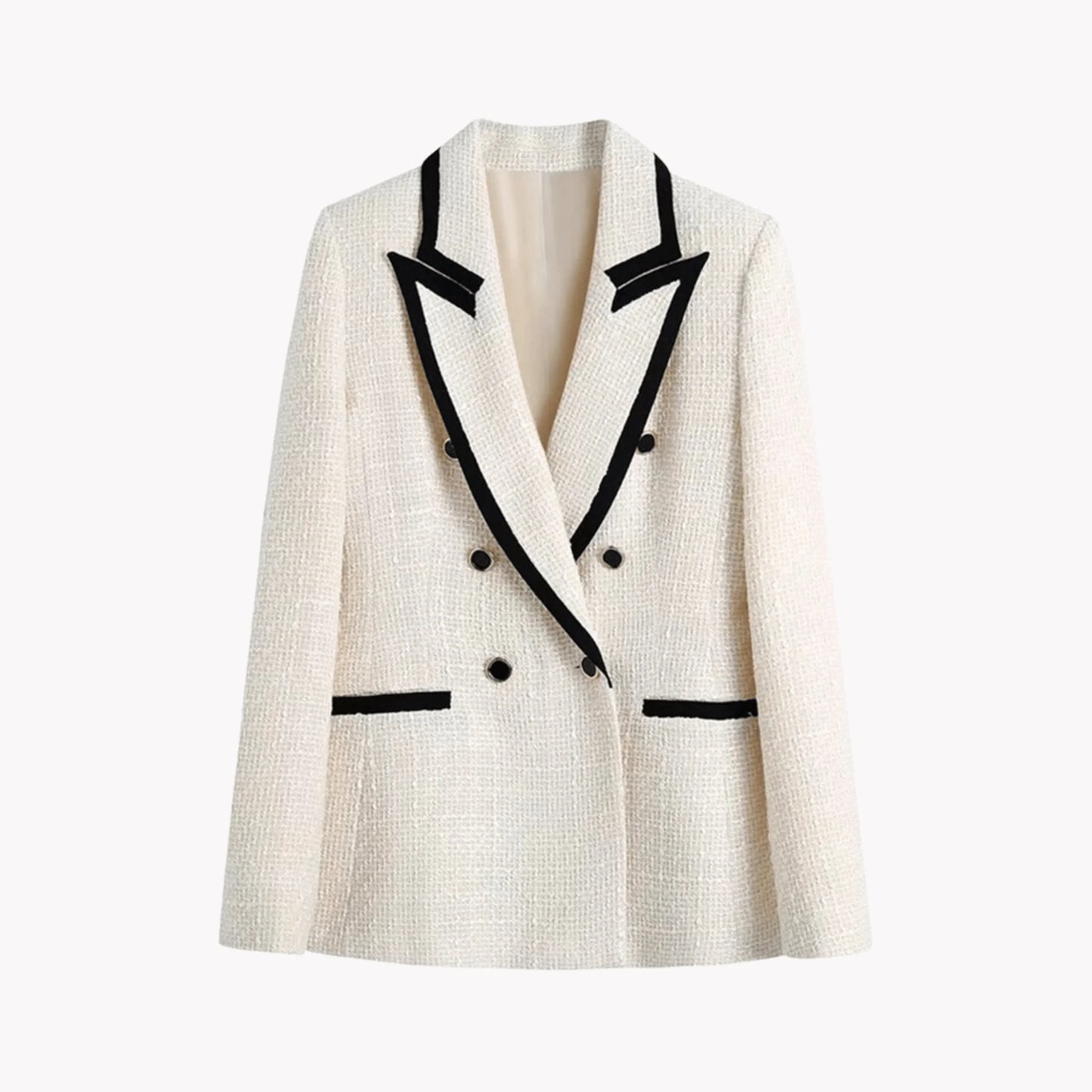 Textured Breasted Blazer