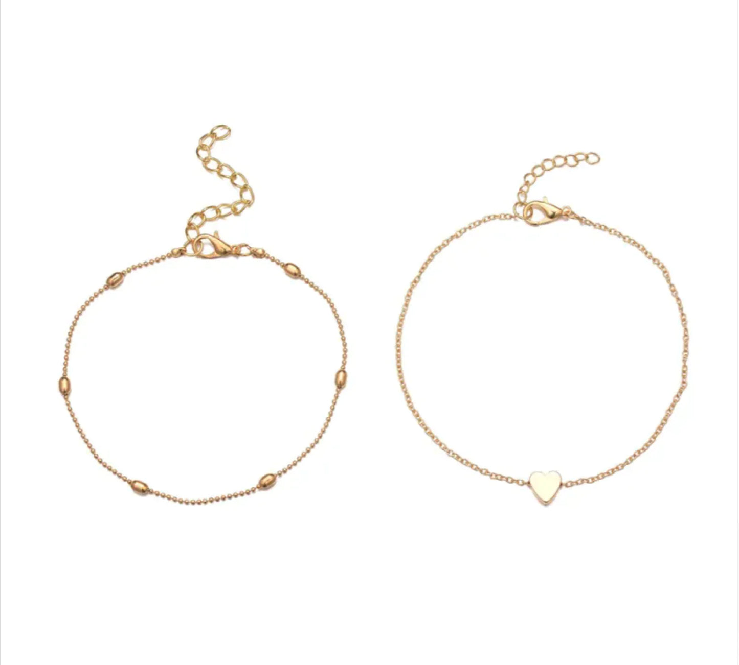 Oval Bead Chain Big Love Anklet
