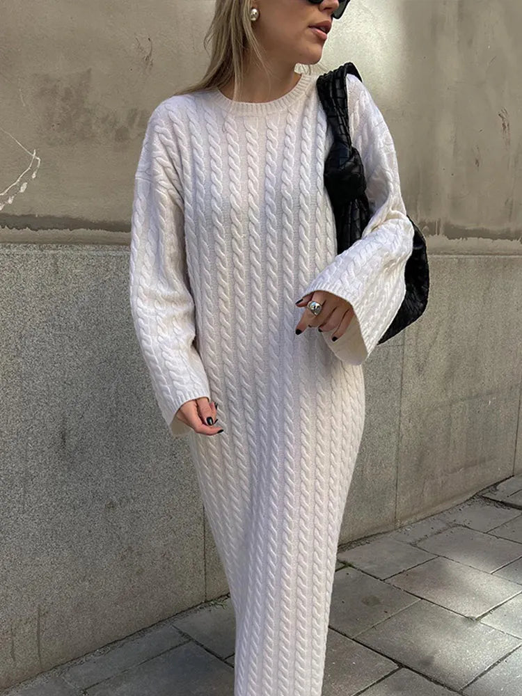 Our Ribbed Knitted Midi Dress