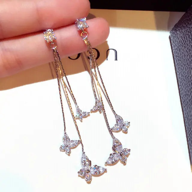 Elegant 14K Gold CZ Stud Earrings