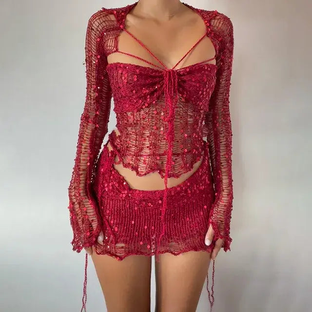 Sequin Knit Party Dress