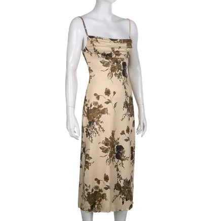 Rose Satin Slip Dress