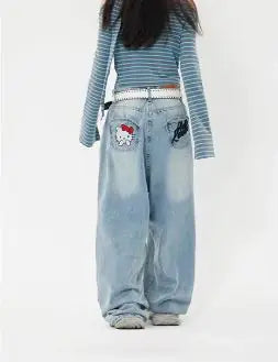 Hello High-Waist Wide Leg Jeans for Women