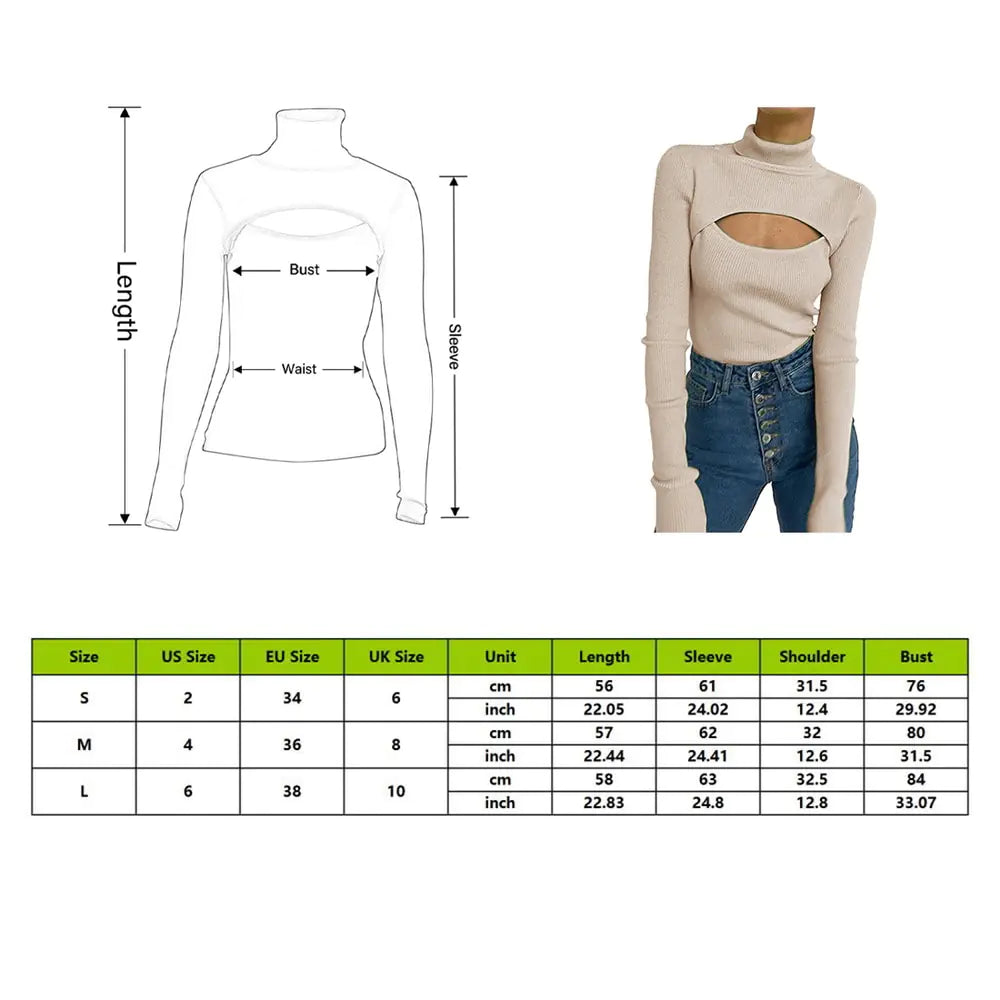 Turtleneck Long Sleeve Vintage Pullover