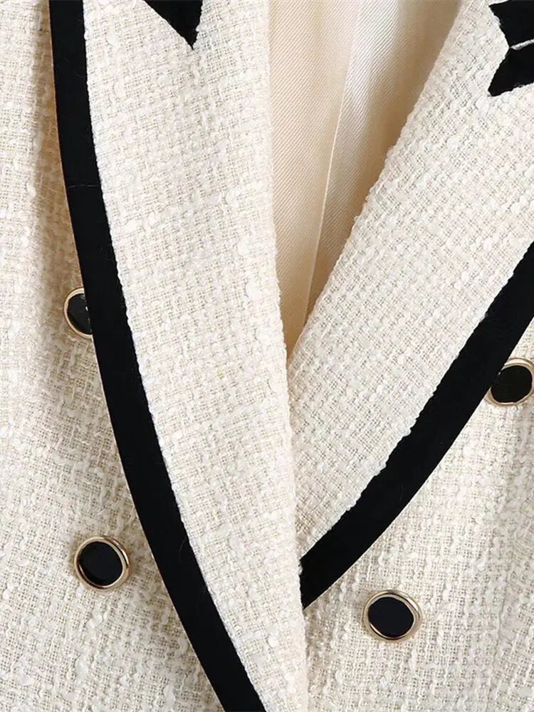 Textured Breasted Blazer