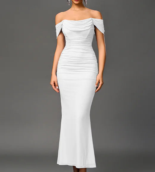 Women's Elegant Off-Shoulder Bodycon Maxi Dress