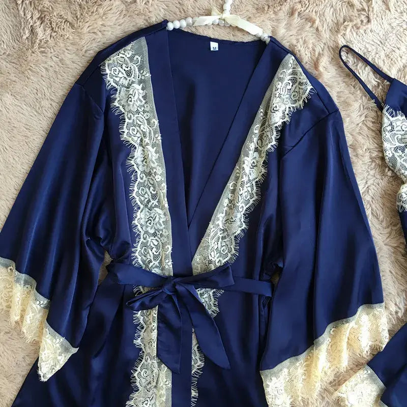 Lace Satin Pajamas Sets