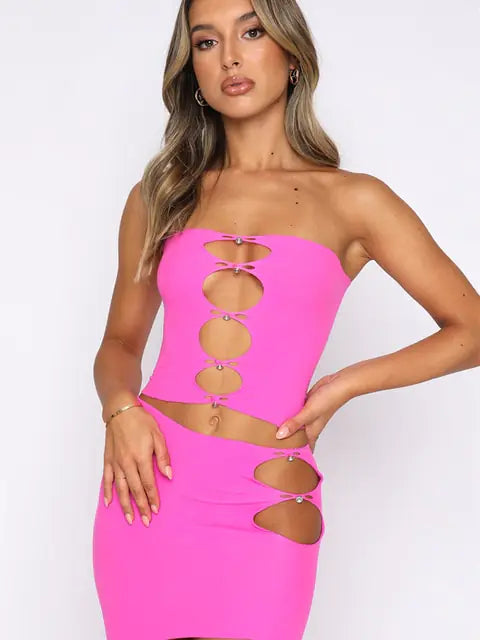 2-Piece Skinny Stretch Skirt Set