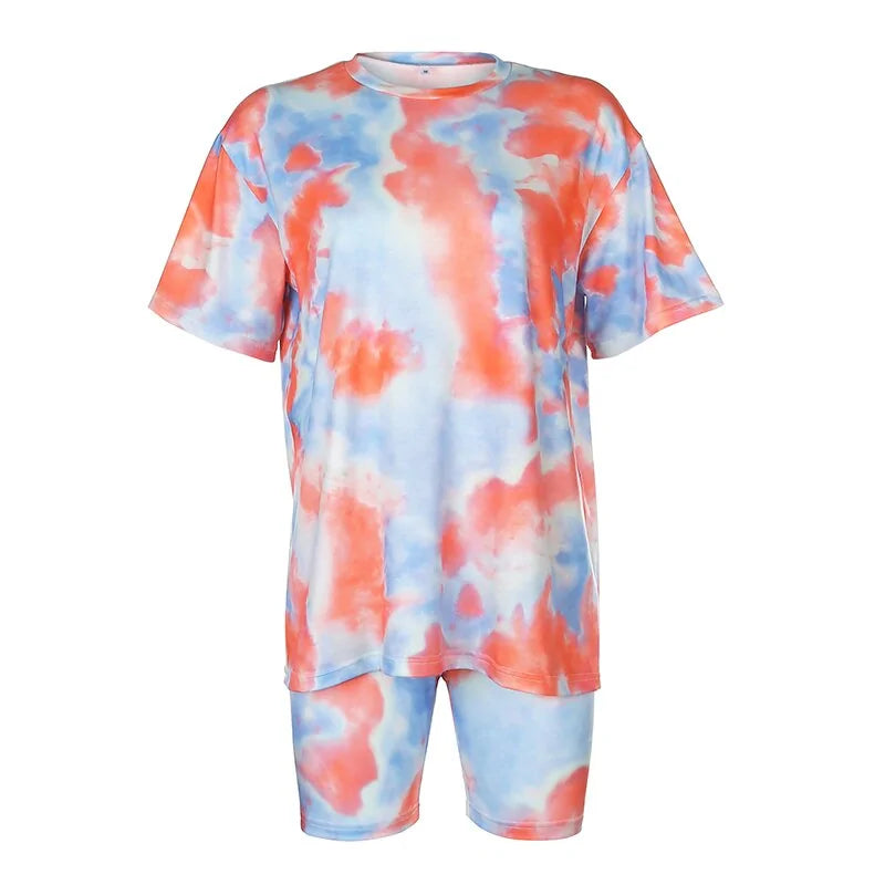 Trendy Tie-Dye Two-Piece Casual Set