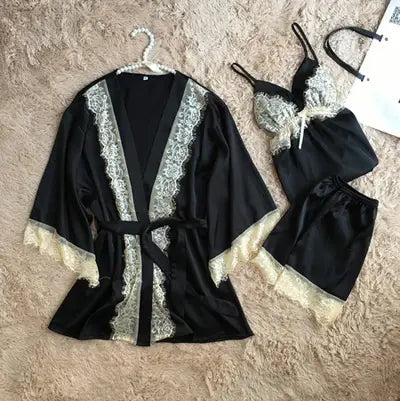 Lace Satin Pajamas Sets
