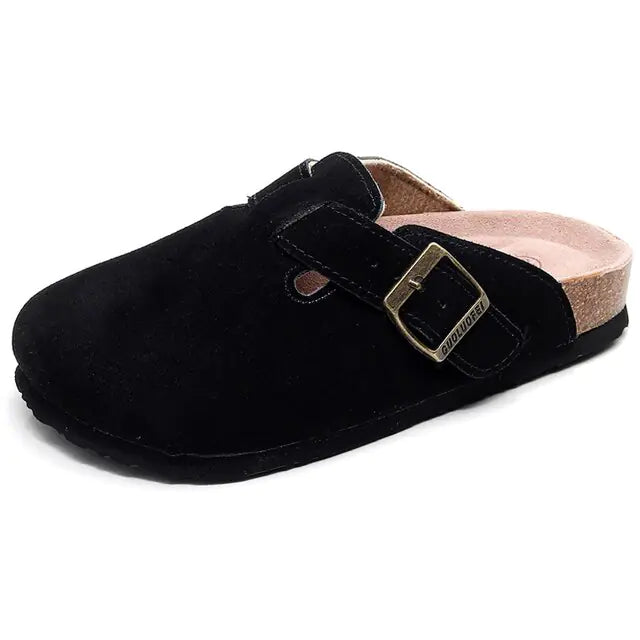 Baotou Closed Toe Cork Slippers