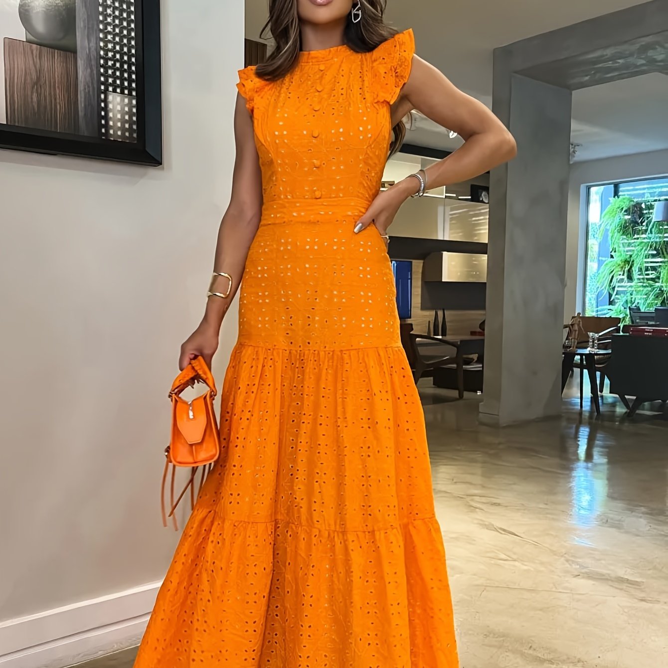 Elegant Flutter Maxi Dress