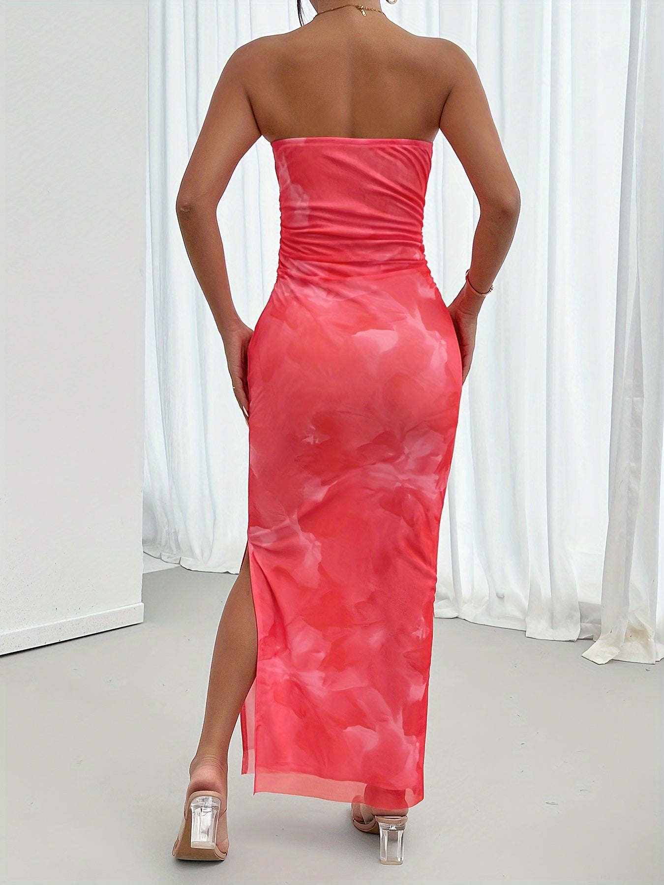 Floral Print Off-Shoulder Bodycon Maxi Dress