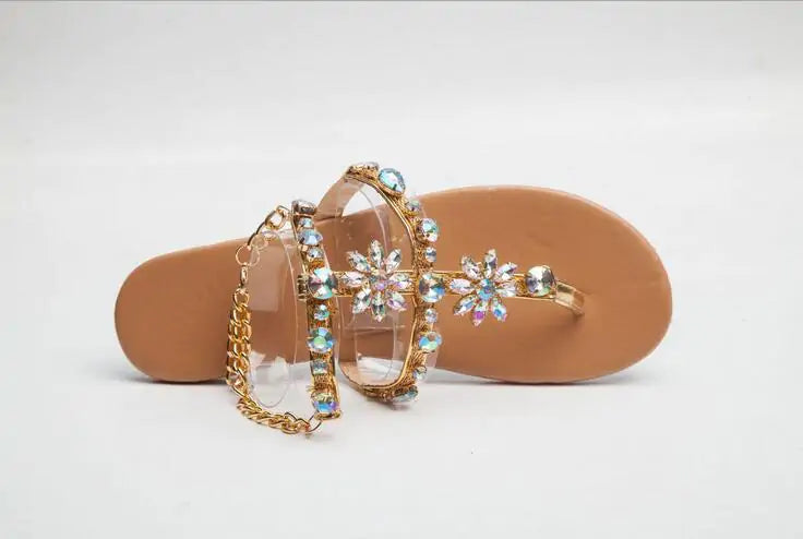 GlimmerStep Rhinestone Sandals