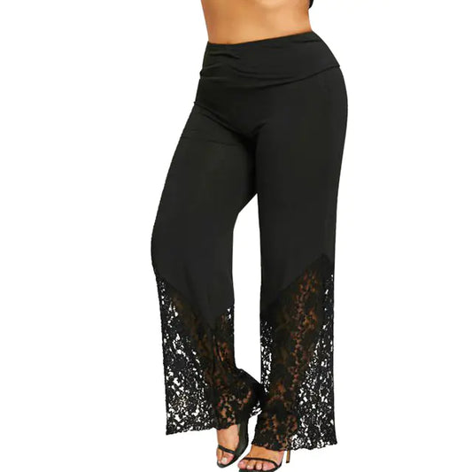 Women's High-Waist Wide Leg Fitness Trousers
