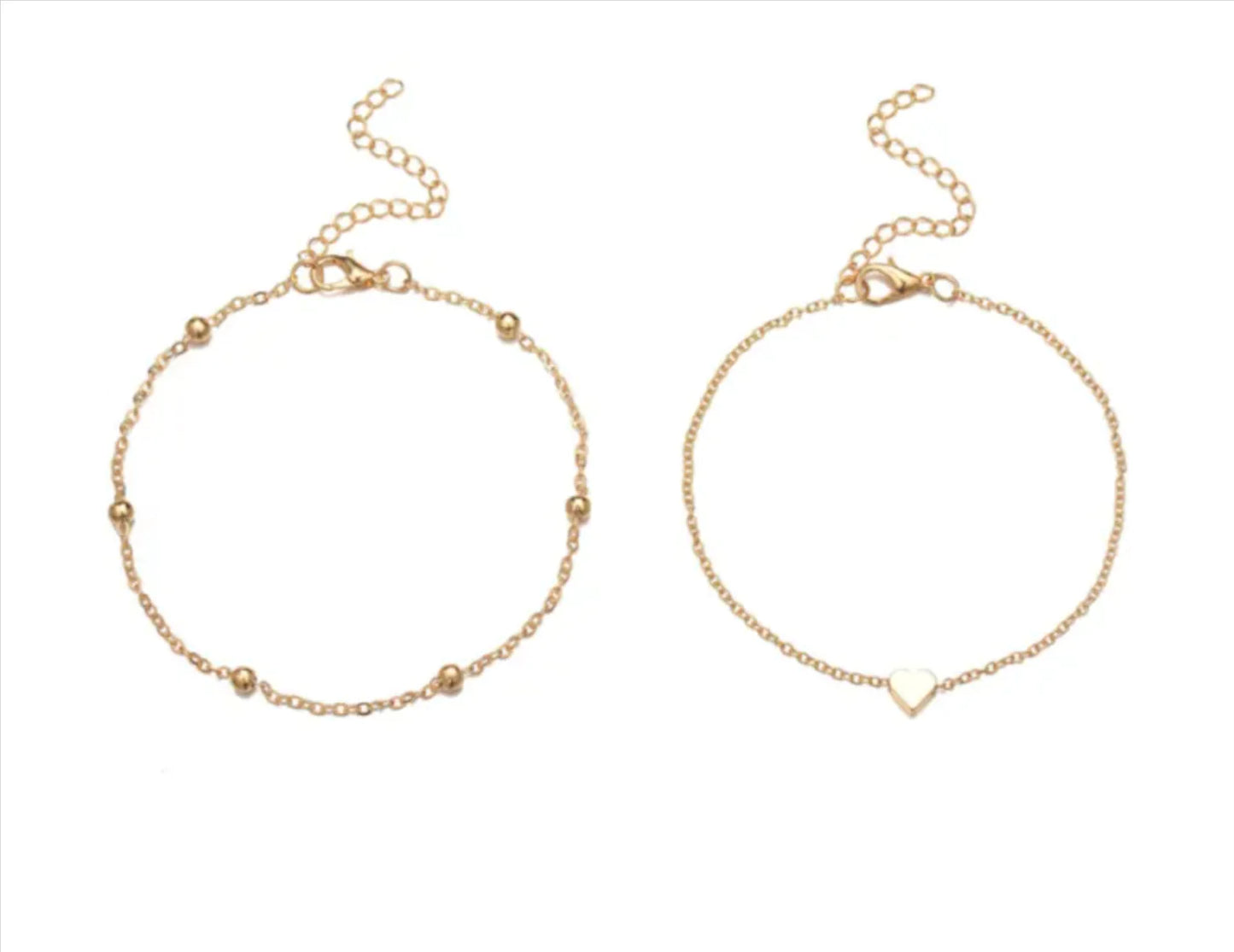 Oval Bead Chain Big Love Anklet