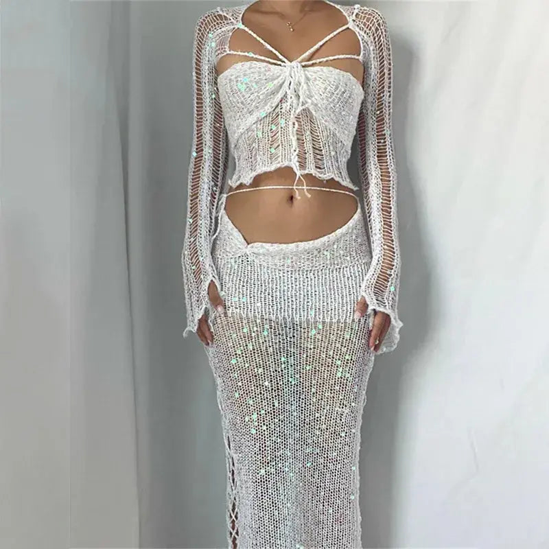 Sequin Knit Party Dress