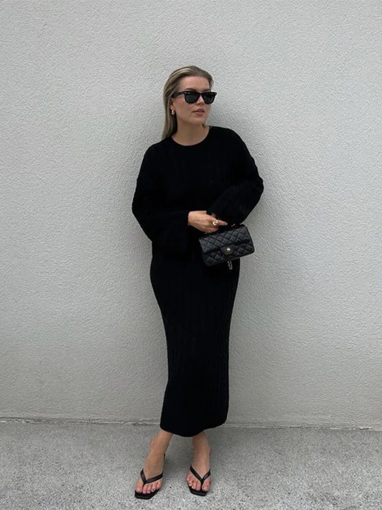Our Ribbed Knitted Midi Dress