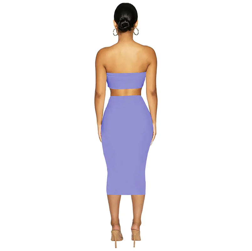 2022 Women's Street Style Sexy Crop Top Two-Piece Set