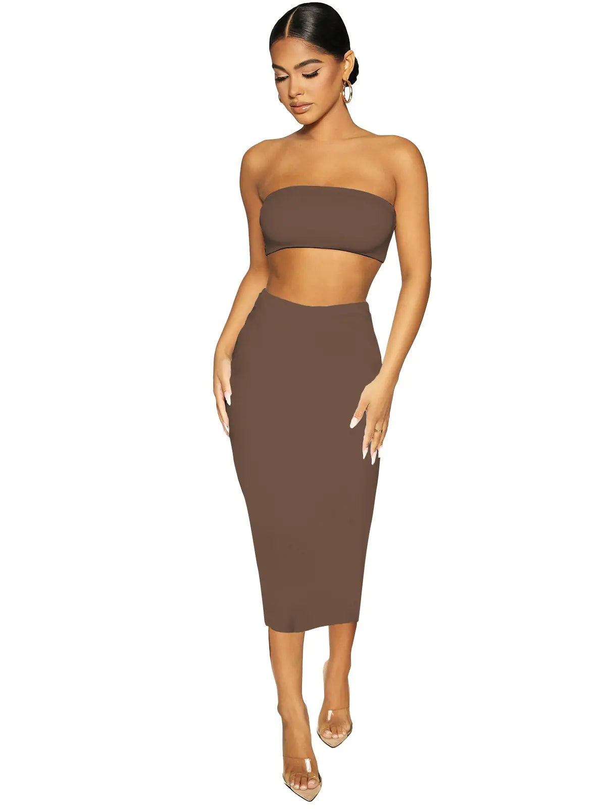 2022 Women's Street Style Sexy Crop Top Two-Piece Set