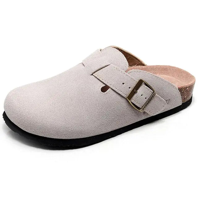Baotou Closed Toe Cork Slippers