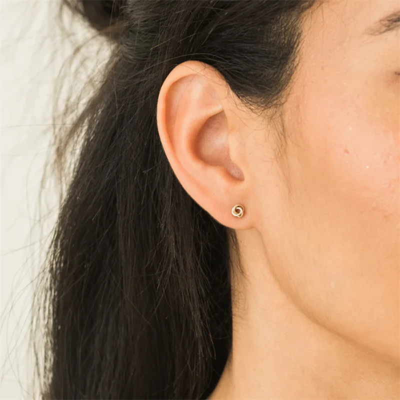 Eternal Love Knot Studs – 14K Gold Filled Elegance