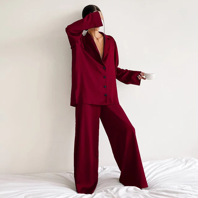 Oversized Silky Satin Sleepwear