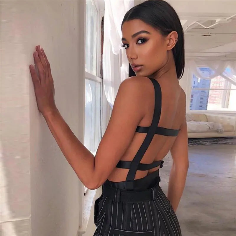 Sexy Spaghetti Strap Backless Romper
