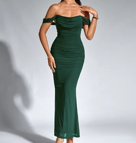 Women's Elegant Off-Shoulder Bodycon Maxi Dress