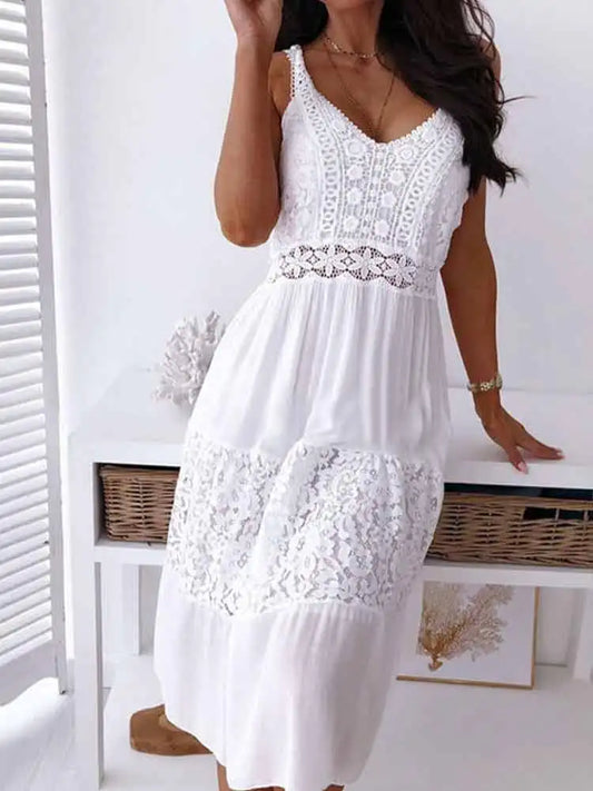 Enchanted Floral Sleeveless Cocktail Dress