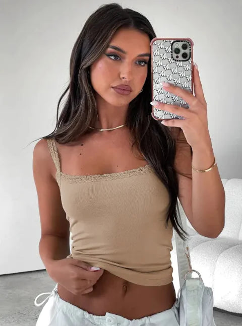Women's Slim Fit Cropped Camisole