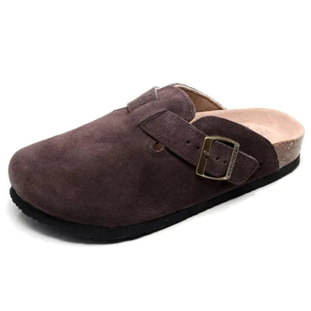 Baotou Closed Toe Cork Slippers