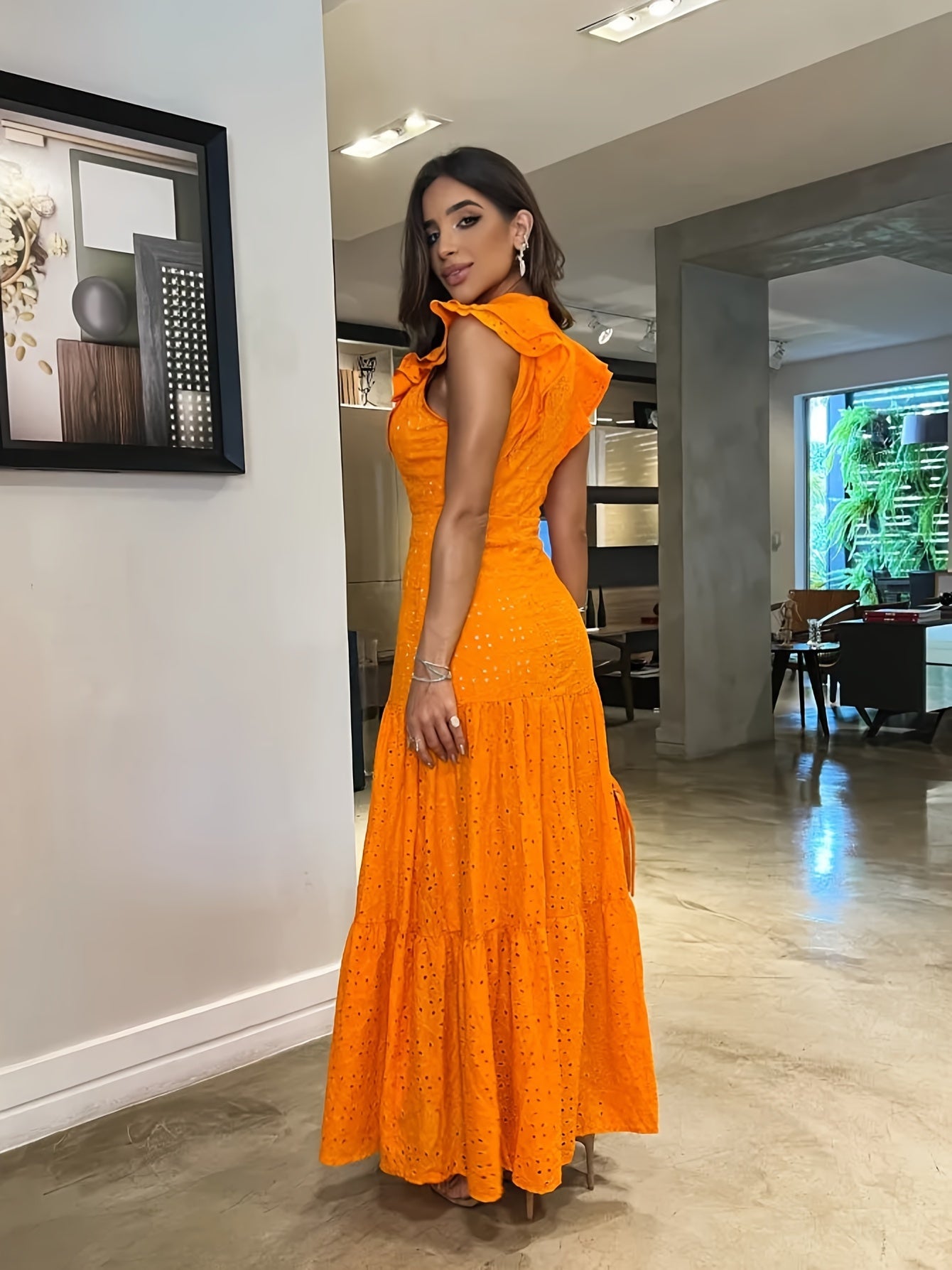 Elegant Flutter Maxi Dress