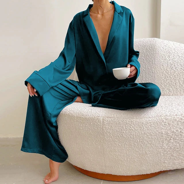 Oversized Silky Satin Sleepwear