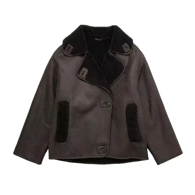 Fleece Patchwork Jacket