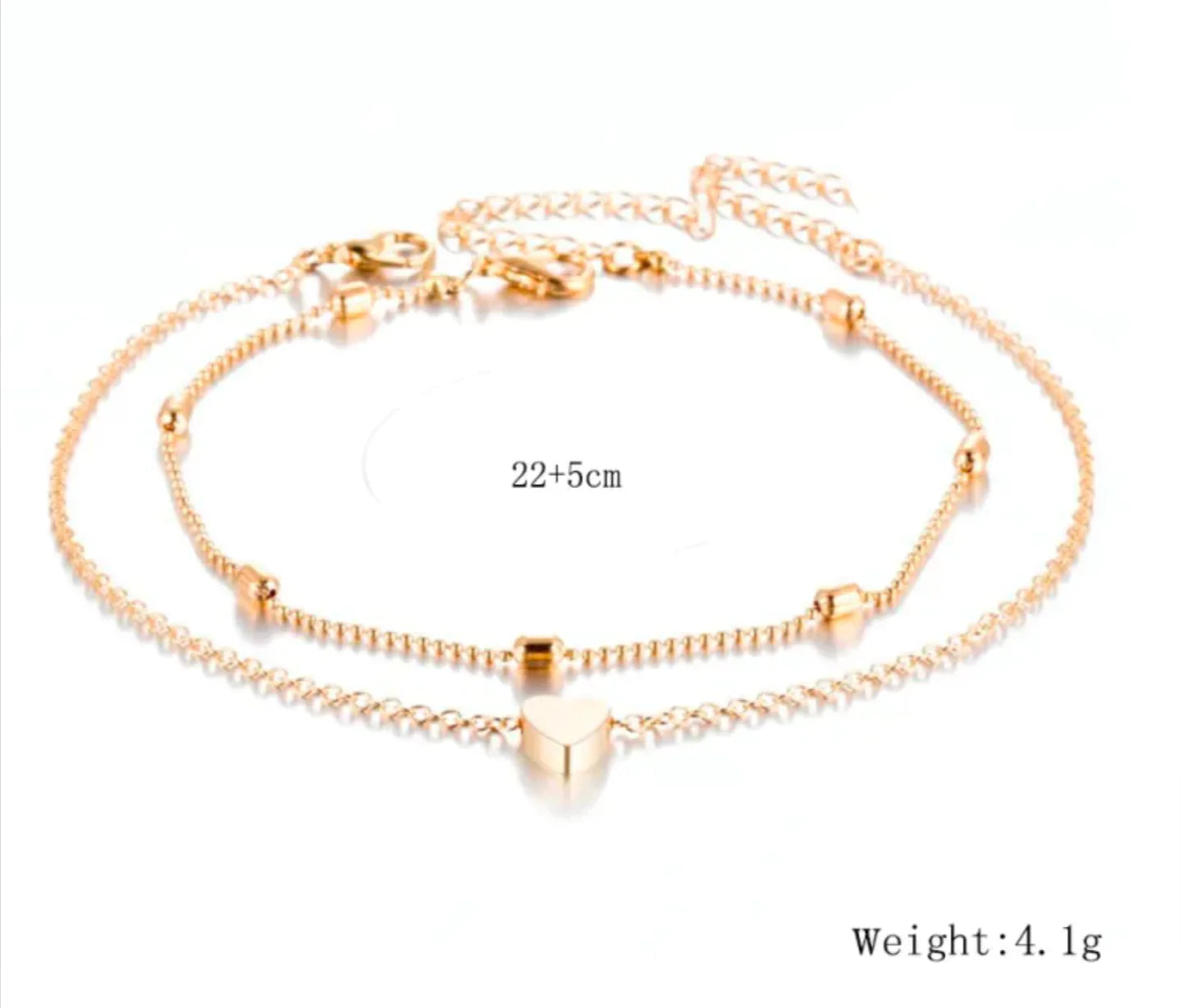 Oval Bead Chain Big Love Anklet