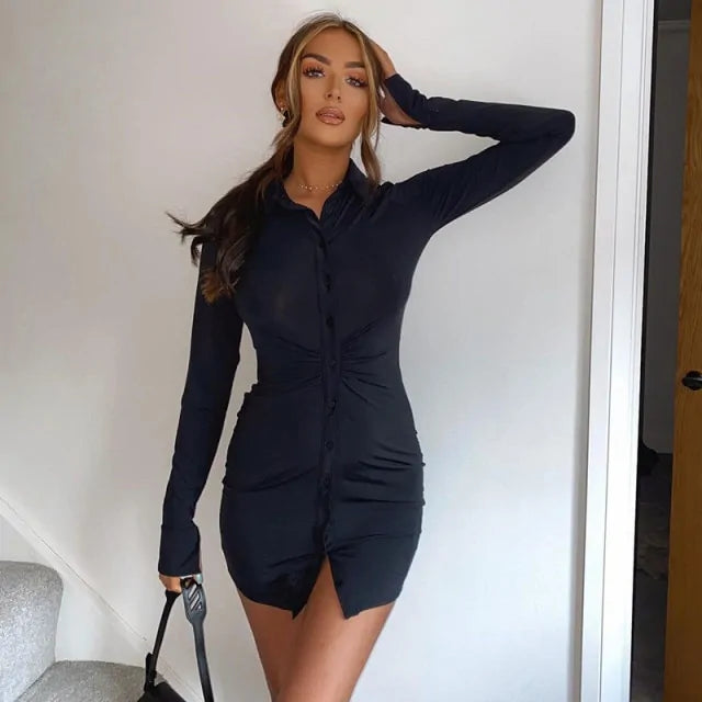 Ruched Shirt Dresses