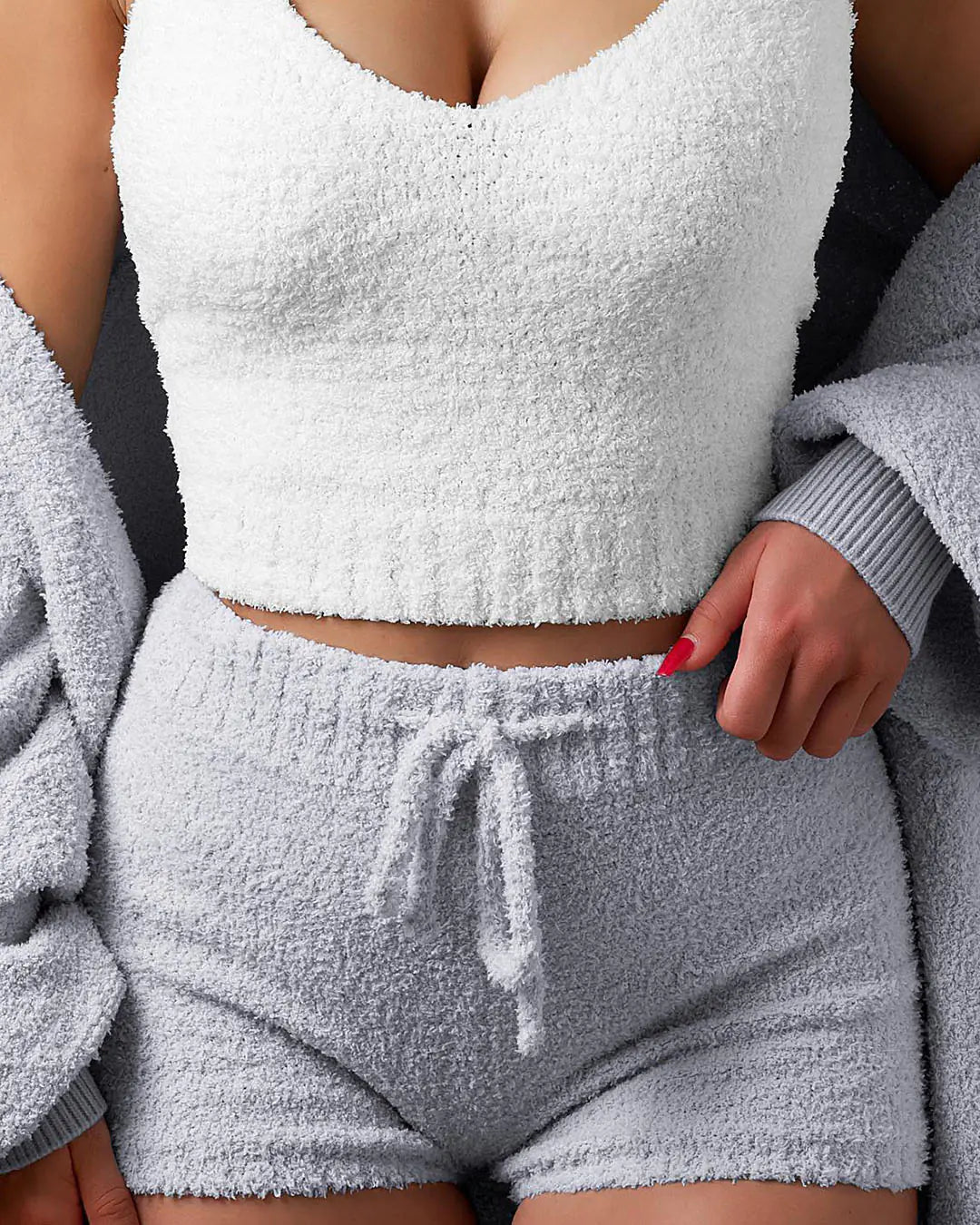 Cozy Knit 3-Piece Fuzzy Fleece Pajama Set